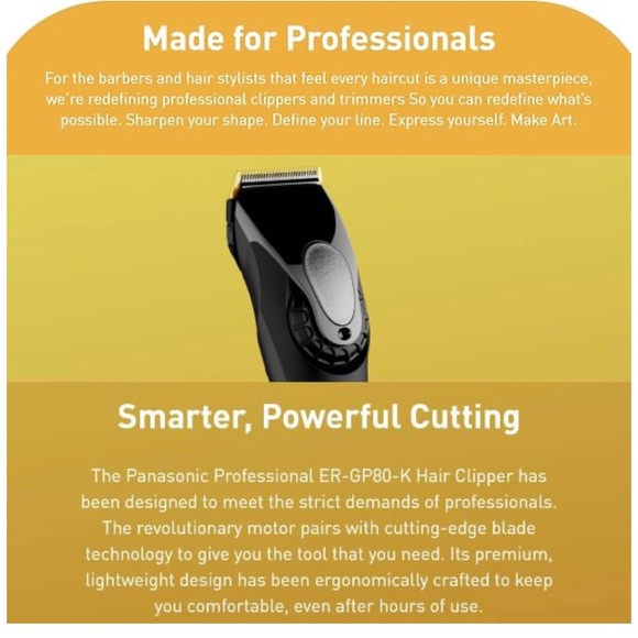 NEW in box Panasonic ER-GP80 k Professional Series Hair Clipper AC/Rechargeable - Picture 9 of 15